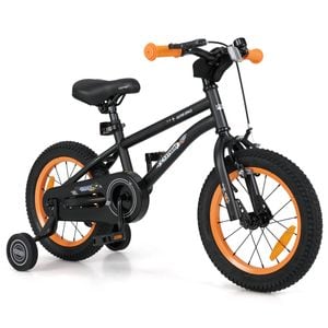 Costway 36cm Kids Bike Adjustable Bicycle W/removable Training Wheels Black