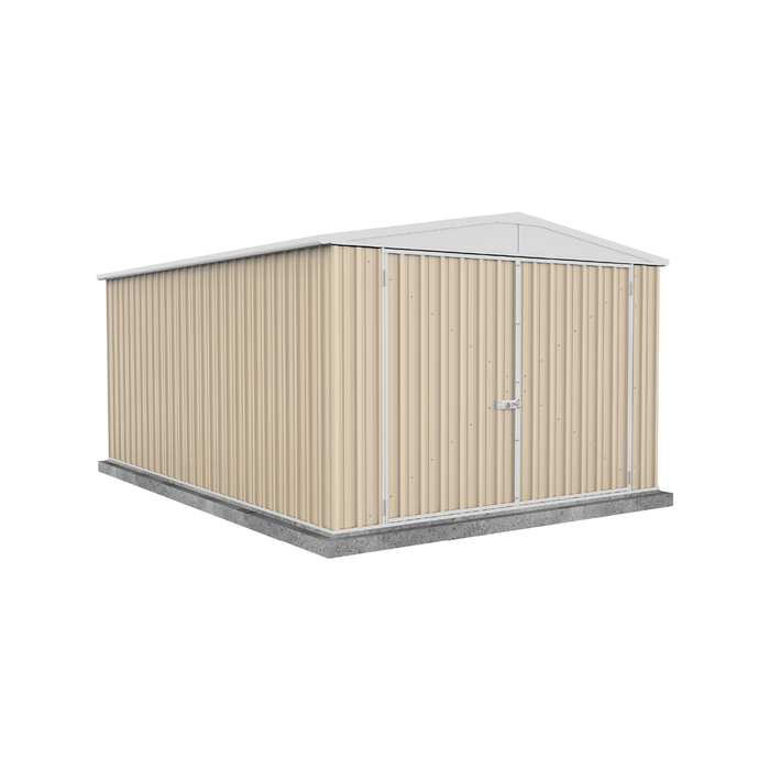 Absco Sheds 3.0 x 4.48 x 2.06m Classic Cream Three Door Utility Garden Shed