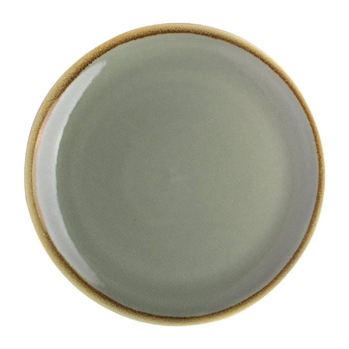Olympia Kiln Round Coupe Plate Porcelain Moss 230mm 6 Pack
