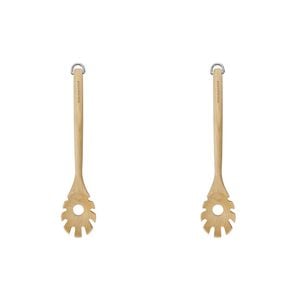 2pk Kitchenaid Birchwood Pasta Server Wooden Cooking Kitchen Utensil/tool