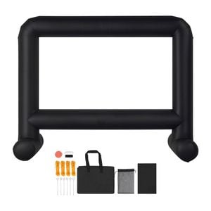 VEVOR 457cm Inflatable Movie Screen 600D with Portable Storage Bag for Outdoor Backyard