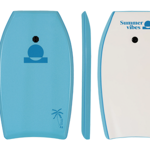Summer vibes Grom 33" Boogie Board With Coil - Blue White