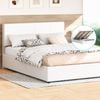 Alfordson Bed Frame King Gas Lift Storage White