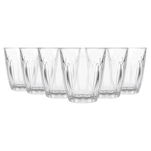 Argon Tableware 100ml Fluted Espresso Glasses - Set Of 6 - Ribbed Fluted Coffee Glassware Tumblers Set Durable Soda Lime Glass