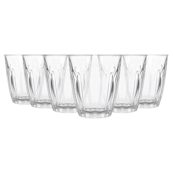 Argon Tableware 100ml Fluted Espresso Glasses - Set Of 6 - Ribbed Fluted Coffee Glassware Tumblers Set Durable Soda Lime Glass