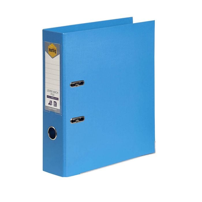 Marbig Lever Arch File 75mm (A4) (Sky Blue)
