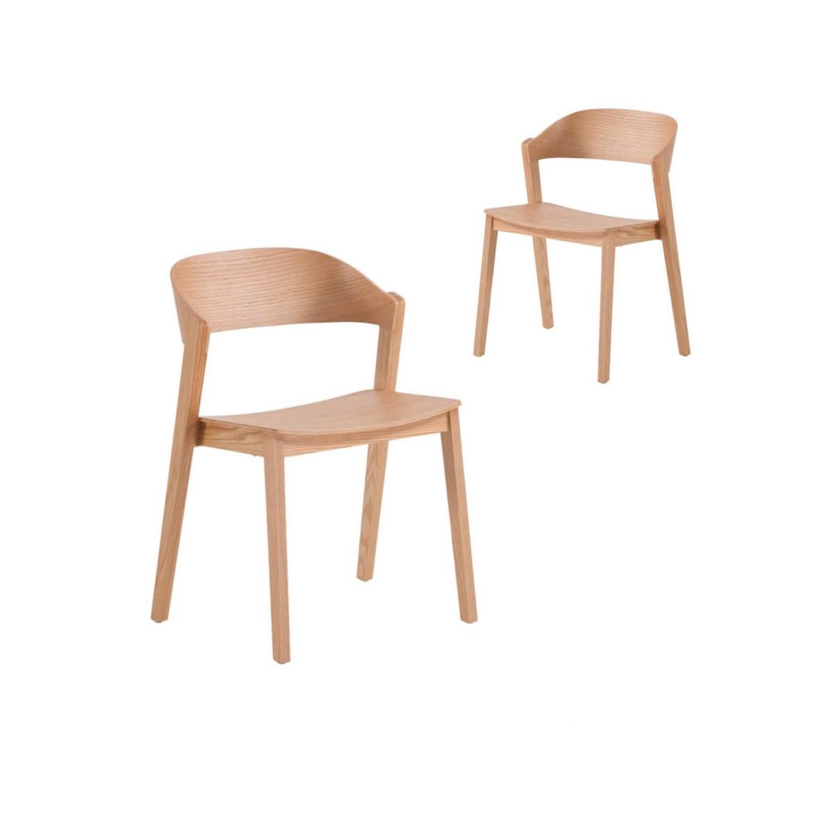 Simplife Set of 2 Moooi Stackable Natural Colour Timber Dining Chairs Bunnings Australia