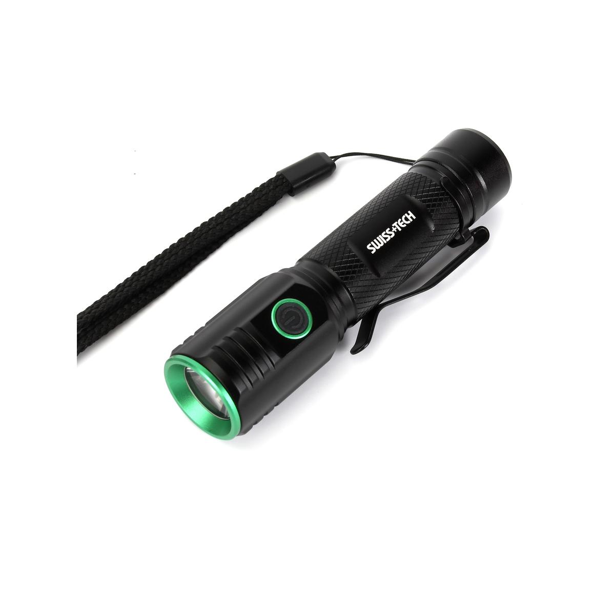 SWISS+TECH 2000lm Rechargeable Turbo Flashlight - Bunnings Australia