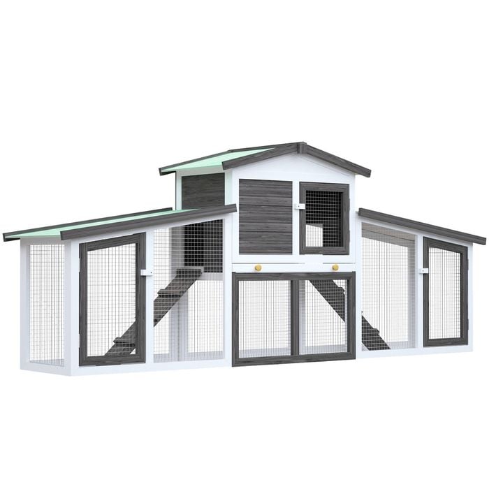 Advwin Large Rabbit Hutch Wooden Chicken Coop Pet House