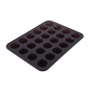 Daily Bake Non Stick Silicone 24 Cup Mini Muffin Pan Steel Frame Baking Mould CH