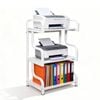 3 Tier Printer Stand Multifunctional Metal Storage Shelf with Top Handle