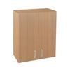 Flatpax Utility 600mm Woodgrain 2 Door Wall Cupboard