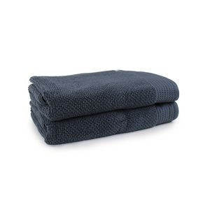 2pc Onkaparinga 90x167cm Cotton Avalon Premium Bath Sheets Set 550GSM Midnight