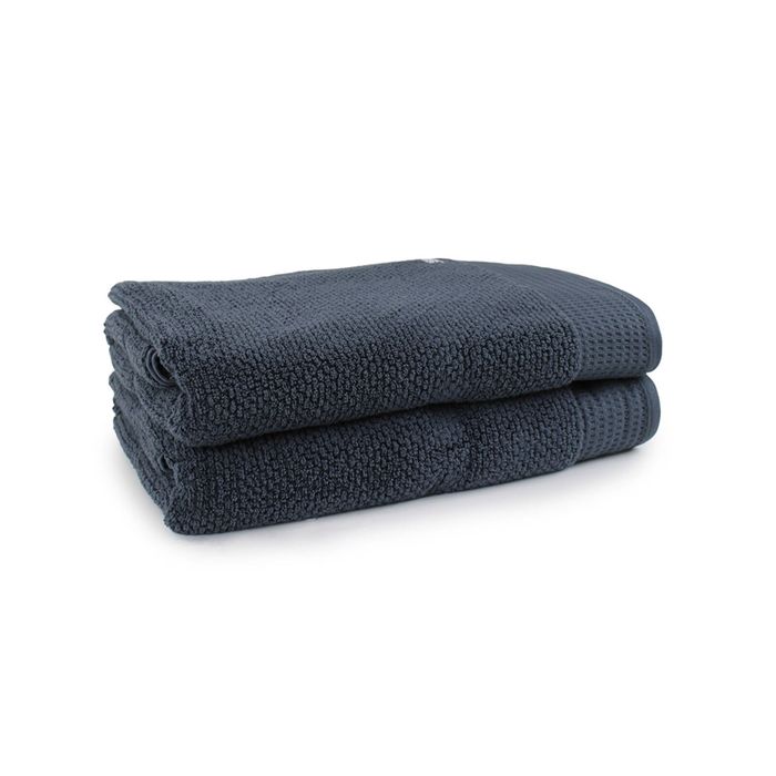 2pc Onkaparinga 90x167cm Cotton Avalon Premium Bath Sheets Set 550GSM Midnight