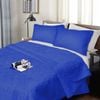 Ramesses 3 Piece Ultrasonic Comforter Set Queen Royal Blue