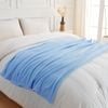 LINENOVA Flannel Fleece Blanket Cozy Soft Twin Size Blanket-Blue