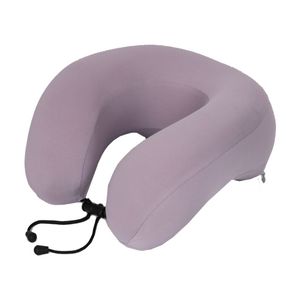 Tosca Memory Foam Neck Cush Travel Support Pillow U-Shaped Lavender