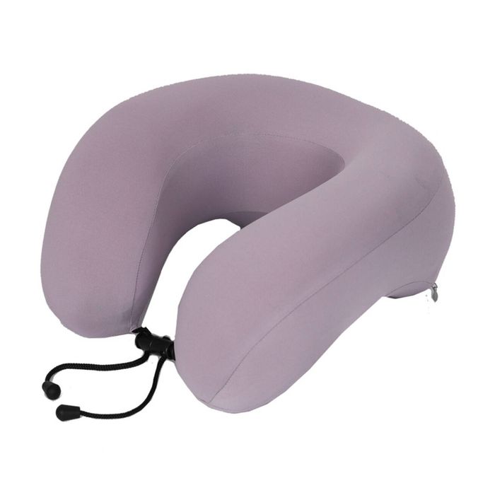 Tosca Memory Foam Neck Cush Travel Support Pillow U-Shaped Lavender