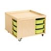 Jooyes Preschool Activity Play Table With 12 Storage Bins - 80cm | Table | 58.5cm