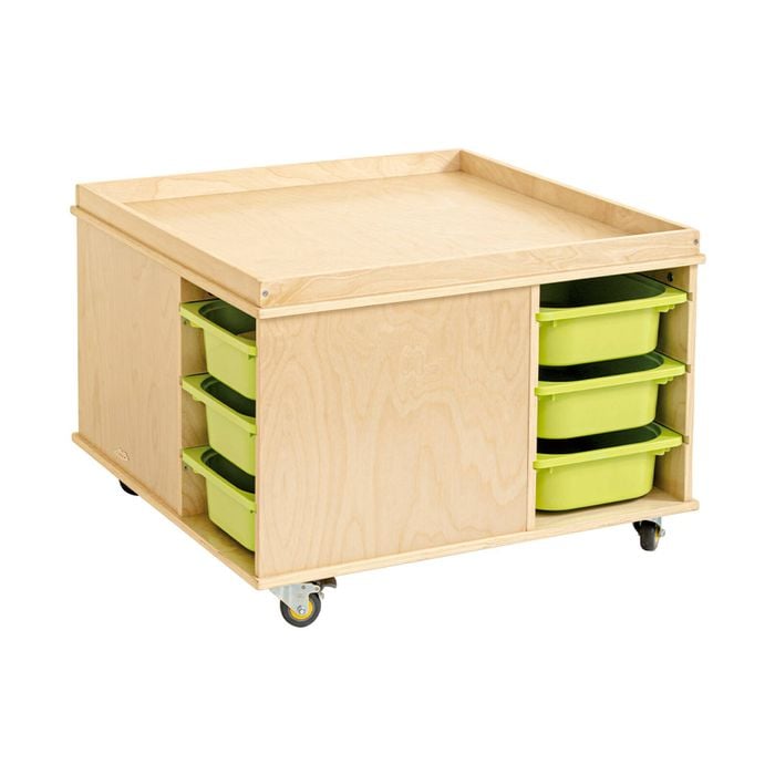 Jooyes Preschool Activity Play Table With 12 Storage Bins - 80cm | Table | 58.5cm