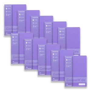 10x Colourhide Pp Writing Notebook W/ruler A4 School Stationery 120-pgs Lavender