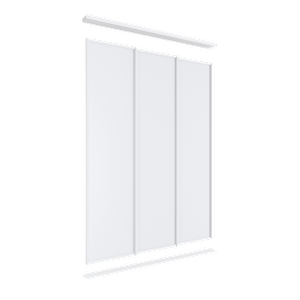 Lugna 2400 x 1800mm Triple Melamine Wardrobe Sliding Door Package