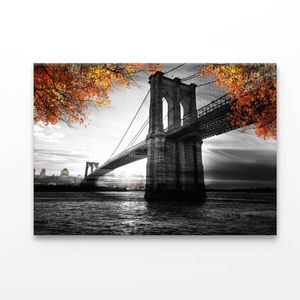 B&W Brooklyn Bridge  Print 100% Australian Made 120 x 90cm  (Acrylic)