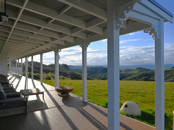 Wrap around porch with scenic view