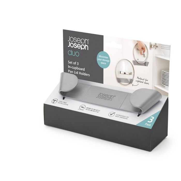 Joseph Joseph Duo Set of 3 In-cupboard Pan Lid Holders