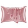Catzon 2 Pcs 51 X 76cm Satin Pillowcases for Hair and Skin with Envelope Closure-Bean Paste(Q)