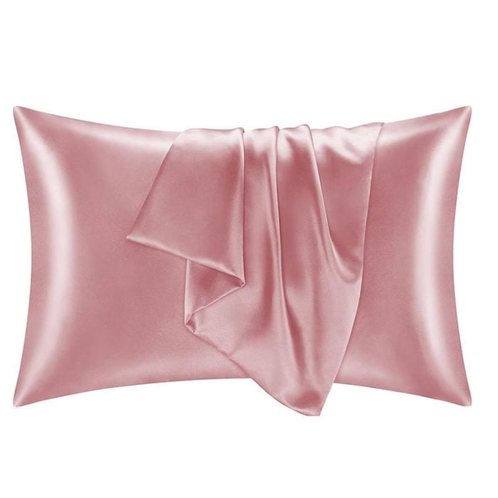 Catzon 2 Pcs 51 X 76cm Satin Pillowcases for Hair and Skin with Envelope Closure-Bean Paste(Q)