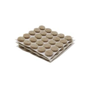 Surface Gard 10mm Beige Round Felt - 75 Pack