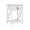 Levede 2x Paulowinia Wood Bedside Table with Drawer