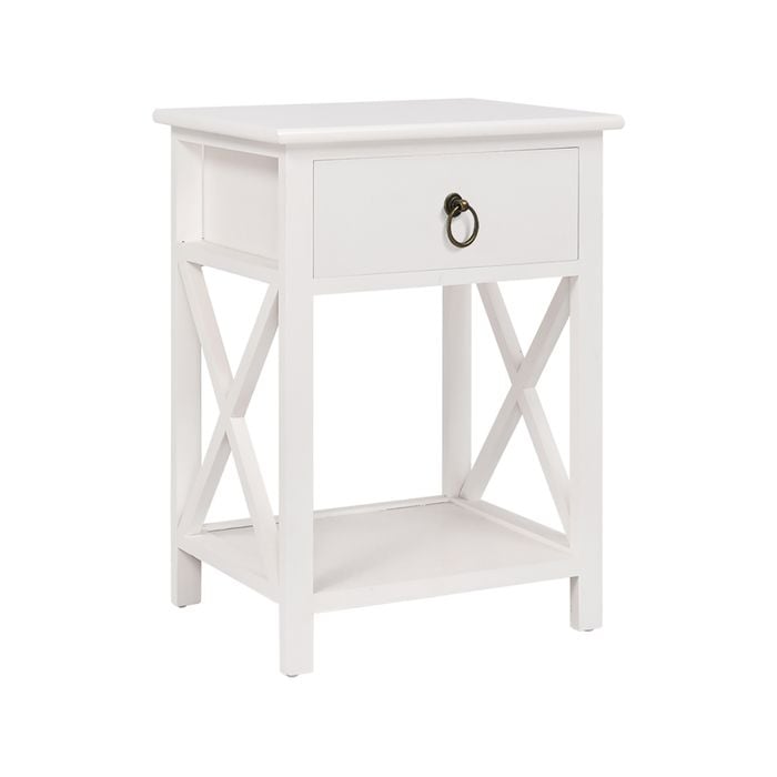 Levede 2x Paulowinia Wood Bedside Table with Drawer