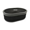 Extreme Air Cleaner Oval Assembly 11-3/8" x 3" Black Filter