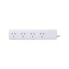 Click White 0.9m 4 Outlet Powerboard