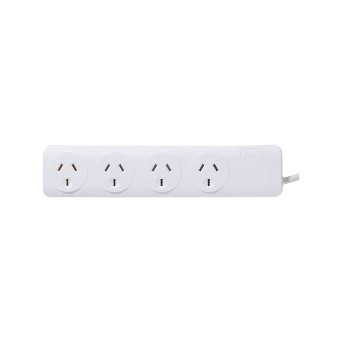 Click White 0.9m 4 Outlet Powerboard
