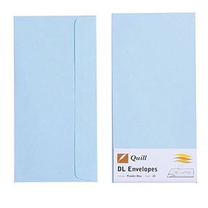 Quill Envelope 25pk 80gsm (DL) (Powder Blue)