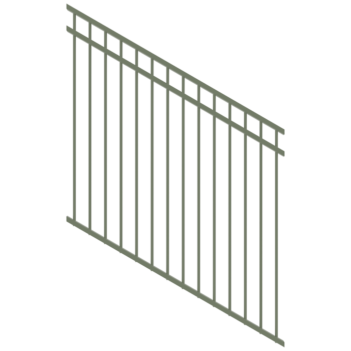 ProtectorAl 350-1200W x 1200H Pale Eucalypt DTR All Up Pool Fence Panel Raked 16-30º