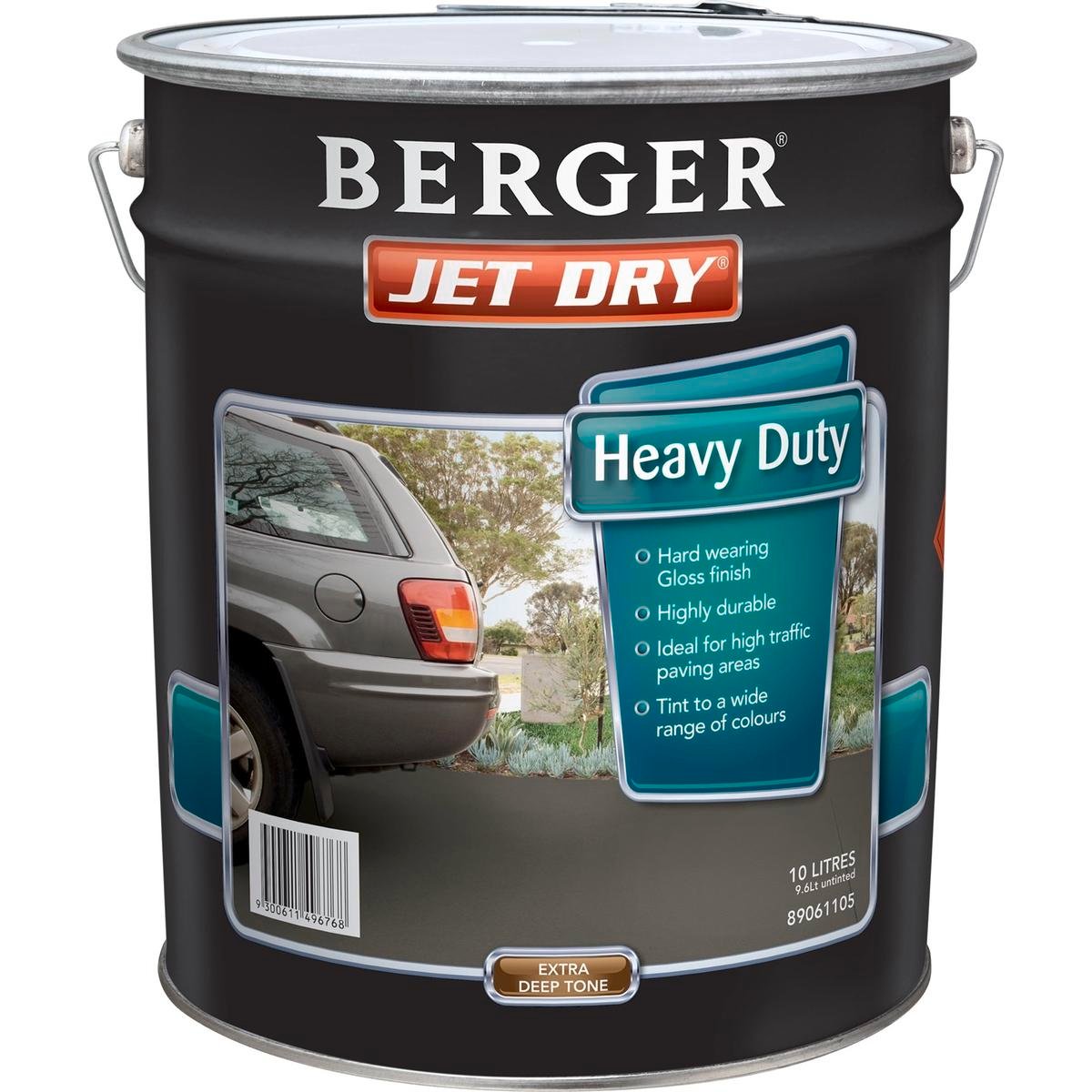 Berger Jet Dry 10L Extra Deep Gloss Heavy Duty Paving Paint - 10L ...