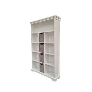 Elegance Living 122x32x202cm White & Grey Beige Azalea 4-Drawer Cabinet