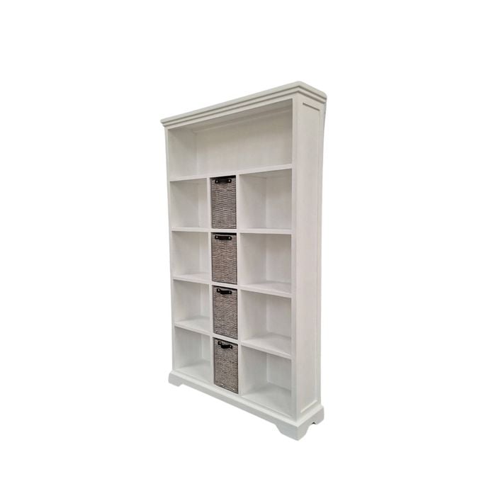 Elegance Living 122x32x202cm White & Grey Beige Azalea 4-Drawer Cabinet