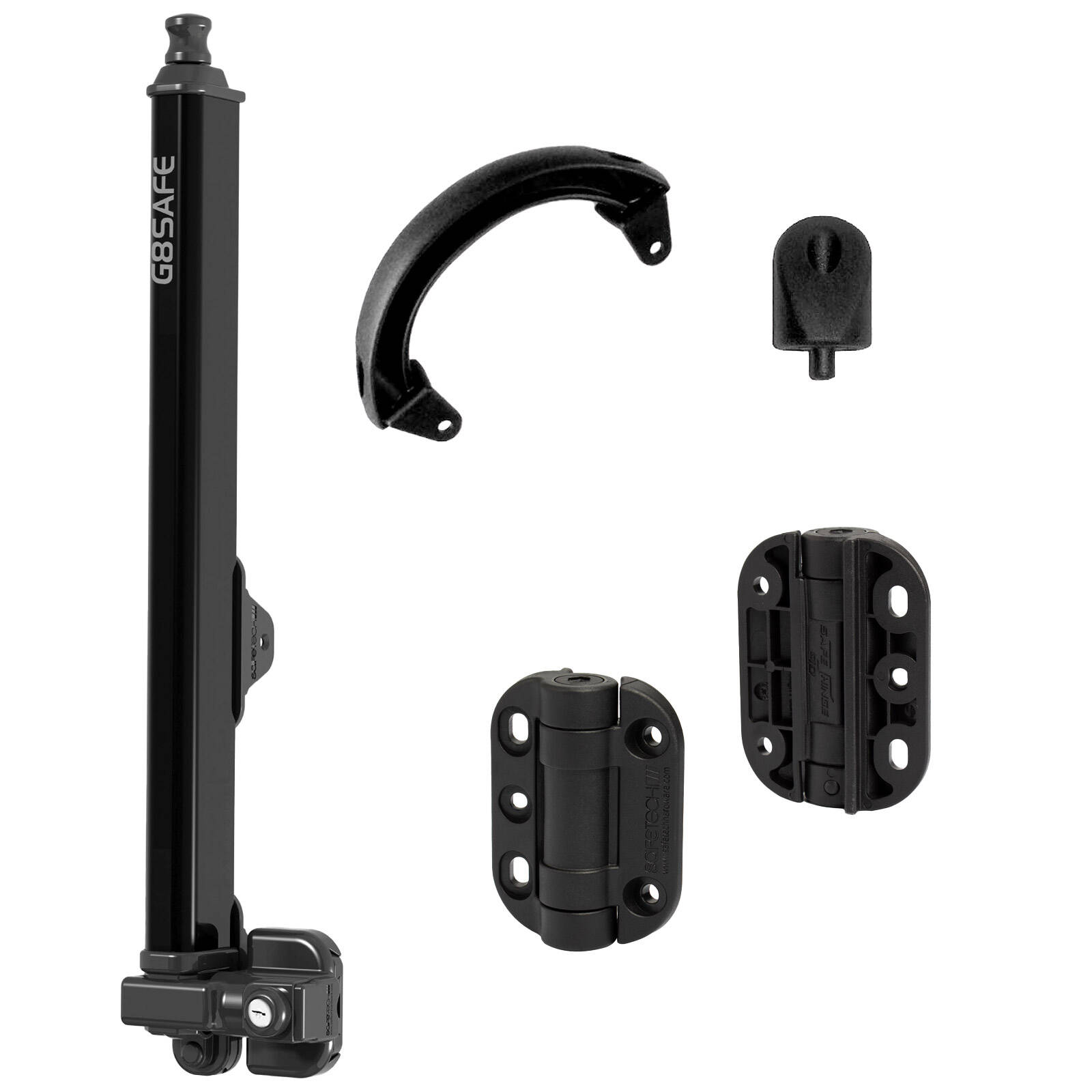 VOSAREA Heavy Duty Gate Latch With Adjustable Cable Pull – Black Finish, Carbon Steel, For Fences, Pools & Gardens