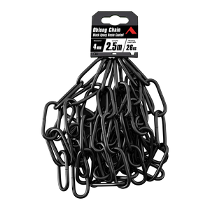 Pinnacle 4mm x 2.5m Black Matt Oblong Chain