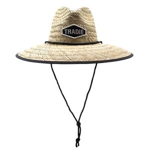 Tradie Black Straw Hat