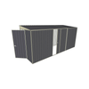 Build-a-Shed 1.5 x 4.5 x 2m Grey Hinged Door Tunnel Shed with Hinged Side Door