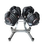 2 Pack of 40kg Smart Adjustable Dumbbell Weight Set Total 80kg With Stand