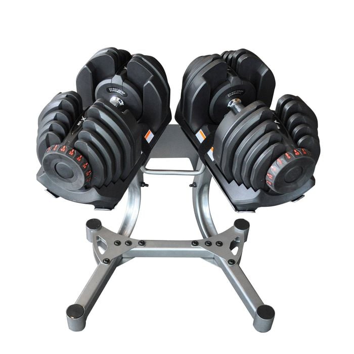2 Pack of 40kg Smart Adjustable Dumbbell Weight Set Total 80kg With Stand