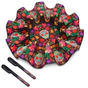 Prepara Carousel Taco Holder Stand + Taco 2pc Spoon | Day Of The Dead