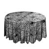 Catzon Round Spider Webs Tablecloth 178cm Lace Fabric